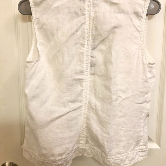 Michael Stars Linen Moto Vest Size XS NWT White - Picture 7 of 13